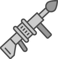 Grenade Launcher Line Filled Greyscale Icon Design vector