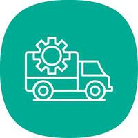 Transportation Management Line Curve Icon Design vector