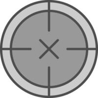 Scope Line Filled Greyscale Icon Design vector