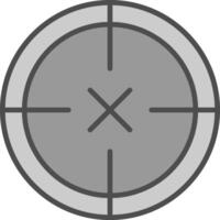 Scope Line Filled Greyscale Icon Design vector