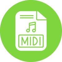 midi multi color circulo icono vector