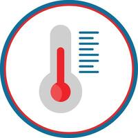 Thermometer Flat Circle Icon vector