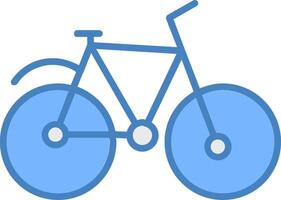 Bicycle Line Filled Blue Icon vector