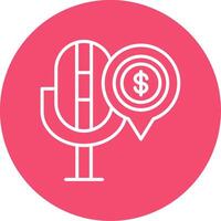 Finance podcast Multi Color Circle Icon vector