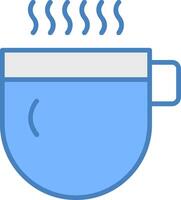 Hot Beverage Line Filled Blue Icon vector