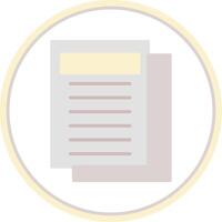 Notes Flat Circle Icon vector