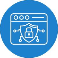 Browser Multi Color Circle Icon vector