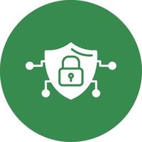 Cyber Security Multi Color Circle Icon vector