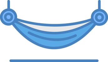 Hammock Line Filled Blue Icon vector