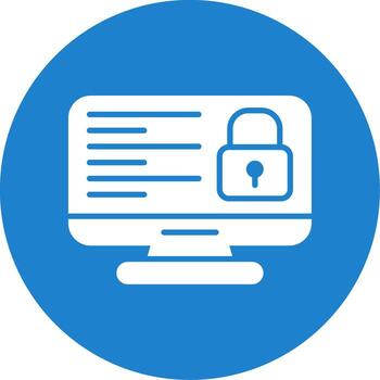 computadora multi color circulo icono vector