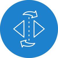 Reflect Multi Color Circle Icon vector