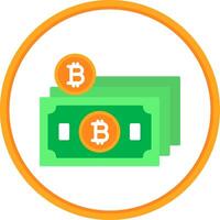 Bitcoin Cash Flat Circle Icon vector