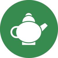 Tea Pot Multi Color Circle Icon vector