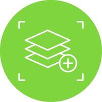 Layers Multi Color Circle Icon vector