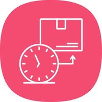 On Time Deliveries Line Curve Icon Design vector