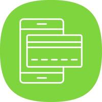 Mobile Payments Line Curve Icon Design vector