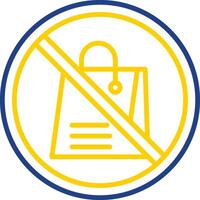 Prohibited Sign Line Two Colour Icon Design vector