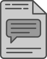 Message Line Filled Greyscale Icon Design vector