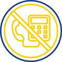 Prohibited Sign Line Two Colour Icon Design vector