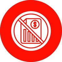 prohibido firmar multi color circulo icono vector