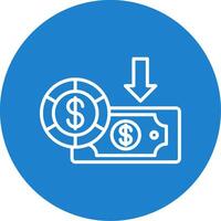 Dollar Multi Color Circle Icon vector