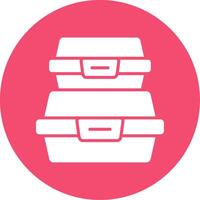 Food Container Multi Color Circle Icon vector