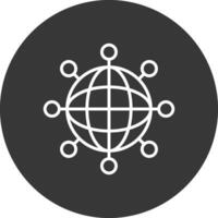 Internet Line Inverted Icon Design vector