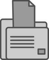 File Explorer Line Filled Greyscale Icon Design vector