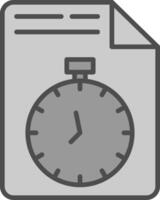 Document Line Filled Greyscale Icon Design vector