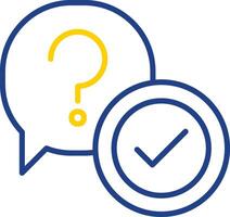 Question Line Two Colour Icon Design vector