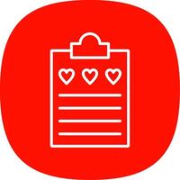 Wish List Line Curve Icon Design vector