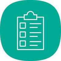 Survey List Line Curve Icon Design vector