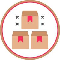 Package Flat Circle Icon vector