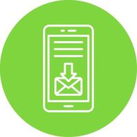 Mail Multi Color Circle Icon vector