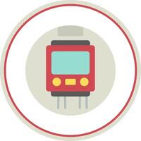 metro plano circulo icono vector