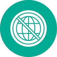 Prohibited Sign Multi Color Circle Icon vector