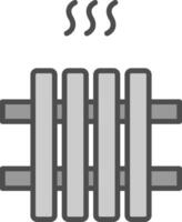 Radiator Line Filled Greyscale Icon Design vector