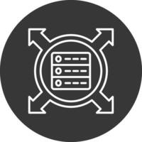 Data Driven Line Inverted Icon Design vector