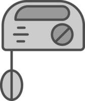 mezclador línea lleno escala de grises icono diseño vector