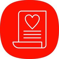 Wish List Line Curve Icon Design vector