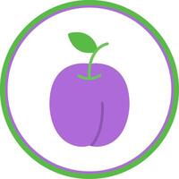 Plums Flat Circle Icon vector