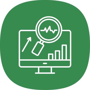 System Monitoring Line Curve Icon Design vector