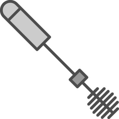 Toilet Brush Line Filled Greyscale Icon Design