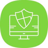 Protection Line Curve Icon Design vector