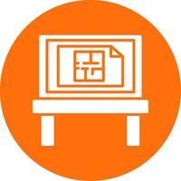 Architecture Multi Color Circle Icon vector