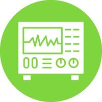 Oscilloscope Multi Color Circle Icon vector