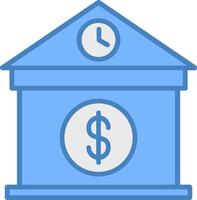 Buy Home Line Filled Blue Icon vector