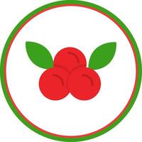 Cranberries Flat Circle Icon vector