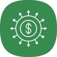 Budget Spending Line Curve Icon Design vector