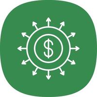 Budget Spending Line Curve Icon Design vector